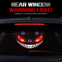Nouvelle Lampe de Fenêtre Solaire « Sourire Maléfique » – Lumière d'Ambiance LED Dynamique pour Voiture, Décoration Intérieure Automobile, Effet « Œil du Diable »