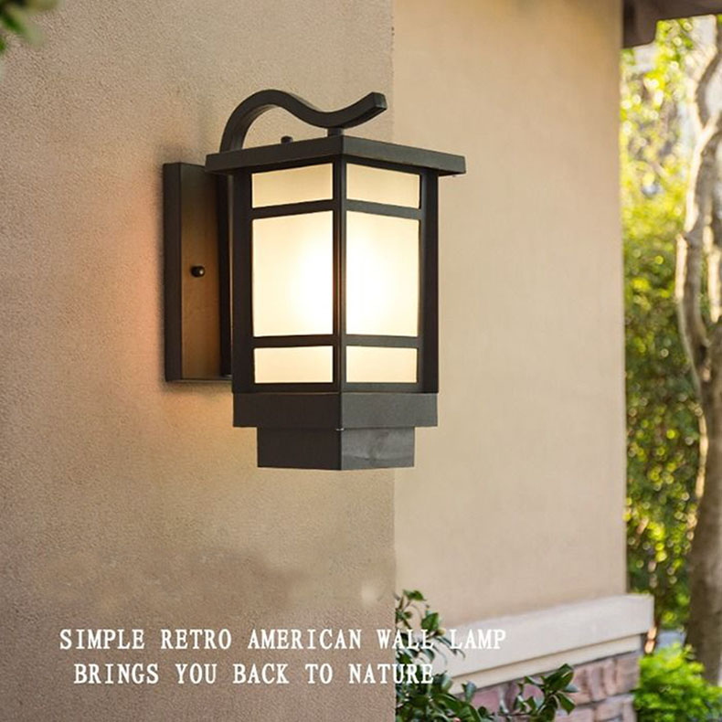 outside house concrete ceiling light
