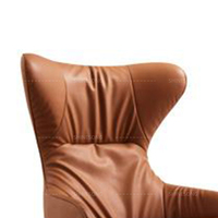 Chaise de canapé moderne à siège unique et cadre en bois brun pour salon, hôtel ou appartement, salon, meubles de loisirs