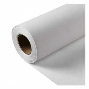 White 100 % Polyester Stretched <b>Canvas</b> <b>Roll</b> Digital UV Printing Fabric for Inkjet Art Painting RTS Products - Product Image 1