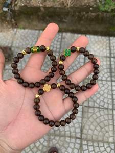 Pulsera de Oración Budista de Agarwood, Joyería Más Popular, Cuentas de Madera Oscura de 8 mm, Resina Negra Natural, Fragancia Dulce y Natural - Product Image 4