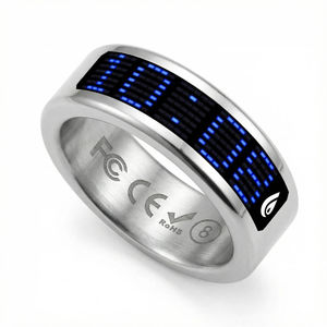 Anneau intelligent en acier inoxydable étanche IP68, contrôle par application, suivi de la santé et de la forme physique avec <span class=keywords><strong>cycle</strong></span> <span class=keywords><strong>menstruel</strong></span>, tasbih, bijoux de mode, Chine - Product Image 3