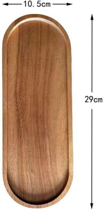 Plateau à pain en bois d'acacia, style moderne, sans BPA, plateau en bois pour le goûter, plateau à collations pour hôtel, fête, (plusieurs tailles) - Product Image 2