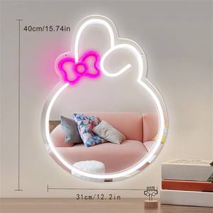Enseigne au néon personnalisée en silicone et acrylique Rebow, design gratuit, logo rose « Love » pour mariage et anniversaire - Product Image 6