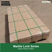 Panneau mural en PVC marbré moderne de haute qualité, ignifuge, imperméable, facile à nettoyer, vente en gros directe d'usine, OEM accepté