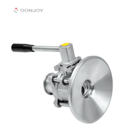 DONJOY Factory <strong>Best</strong> <strong>Selling</strong> Sanitary Food Grade Stainless Steel Three Pieces tank Bottom <strong>Ball</strong> <strong>Valve</strong> for Container Discharge