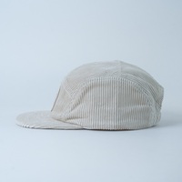 Casquette 5 panneaux en velours côtelé style rétro premium, avec logo personnalisé, étiquette tissée et patch, non structurée, à calotte souple, pour votre marque