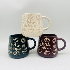 Tasse à café en <span class=keywords><strong>céramique</strong></span> trempée glaçure bicolore imprimée de logo personnalisé avec décalcomanie colorée de vacances sérigraphie poignée <span class=keywords><strong>engobe</strong></span> coffret cadeau parfait - Product Image 2