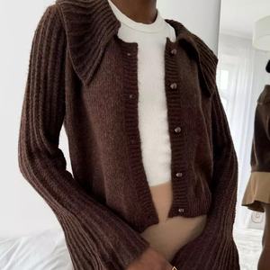 Suéter Cárdigan de Punto Premium Ajustado con Botones Metálicos para Mujer, Novedad de Otoño - Product Image 5