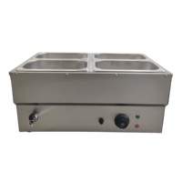 Pemanas Makanan Listrik Stainless Steel Komersial 220V untuk Hotel Restoran Layanan Mandiri Katering