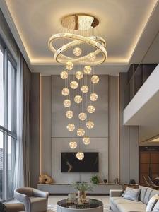 Освещение для дома и виллы, Двухуровневая люстра, Элитная люстра для лестницы в лофт-апартаментах, Элитная люстра класса люкс - Product Image 3