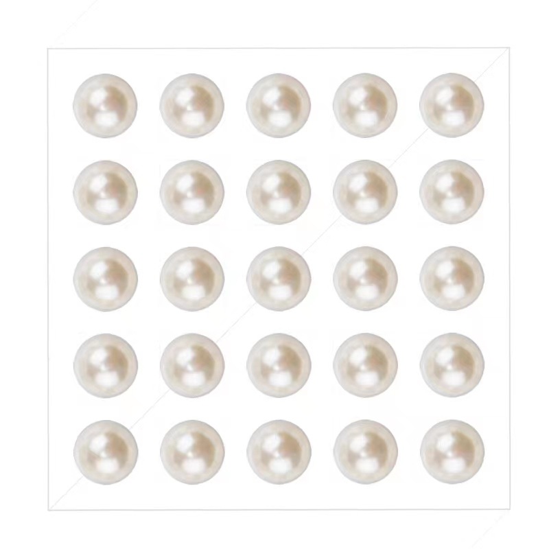Blanc 10mm, 25 perles