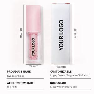 Tubes de brillant à lèvres de haute qualité 5ml Squeeze Logo personnalisé Vegan 10 couleurs clair repulpant hydratant huile pour les lèvres plus dodue - Product Image 5