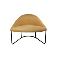 Fauteuil lounge moderne en métal avec siège incurvé pour salon