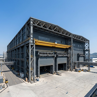 Atelier et entrepôt préfabriqués modernes à deux étages en structure acier, personnalisables (OEM/ODM) avec options de couleur pour portes et fenêtres