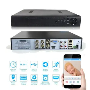 Best Selling Home Security Video Recording H.265 Support Various Mobile Monitoring 4CH AHD DVR