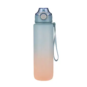 Оптовая продажа на заказ, детская Высокая внешность, 1000 мл, летняя портативная пластиковая спортивная чашка для воды