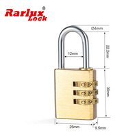 Système de cadenas à combinaison en laiton, 10 pièces, 3 chiffres, mot de passe, tsa, pour sac de bagages, Code à quatre chiffres
