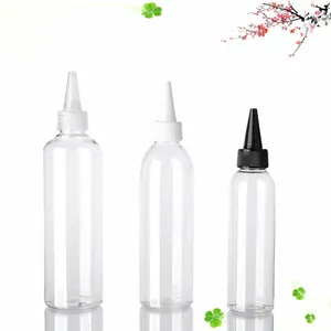 hot selling empty new luxury cosmetics squeeze hair oil plastic transparent liquid water bottle with scale