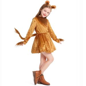 Costume de scène pour filles, Journée des enfants, mignon petit <span class=keywords><strong>lion</strong></span>, déguisement animal, conte de fées, <span class=keywords><strong>roi</strong></span> de la forêt, polyester - Product Image 5