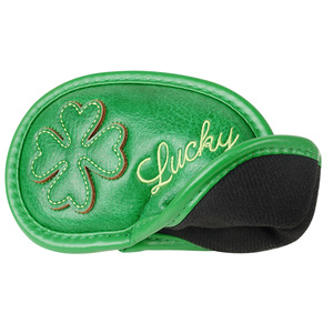 Housse de tête de club de golf en broderie trèfle vert, ensemble de housses de tête de fer avec doublure en peluche, accessoires de golf - Product Image 5