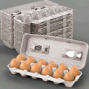 Barquettes en papier vierge personnalisées avec logo imprimé, pour œufs, en vrac, contenants compostables, barquettes en carton pour poulet - Product Image 6