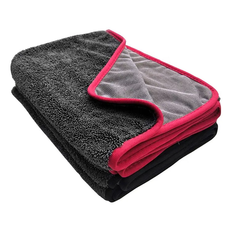 Di grandi dimensioni Coreano 1200gsm Edgeless Contorto Anello Microfiber Tovagliolo di Secchezza Per Auto Ad Asciugatura Rapida