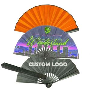 Éventails pliables portables personnalisés imprimés par sublimation, vente en gros d'éventails à main en bois de haute qualité, offre spéciale - Product Image 1