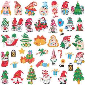 Kit de pegatinas de pintura de diamantes de Gnomo de Navidad para niños y adultos principiantes Santa Claus 5D gema artes y manualidades para niños de 8 a 12 años - Product Image 1