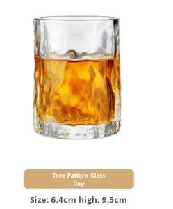 Verres à whisky et bière japonais créatifs à motif martelé, modernes, <span class=keywords><strong>sans</strong></span> poignée, <span class=keywords><strong>sans</strong></span> couvercle, pour la maison, en verre haut de gamme effet glacier - Product Image 6