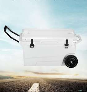 Refrigerador de carro portátil al aire libre 45L 55L 75L 90L OEM <span class=keywords><strong>cofre</strong></span> de hielo para caja de refrigeración de maletero de <span class=keywords><strong>coche</strong></span> con ruedas y Asa - Product Image 2