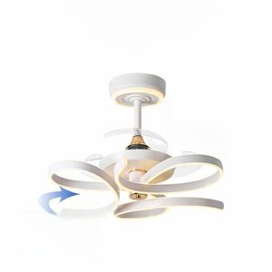 Ventilador de Techo con Luz de Diseño Nuevo, Tradicional, con Motor de CC Invisible, Control Remoto, con Lámparas de Hierro y Acrílico para Sala de Estar - Product Image 3