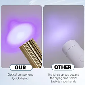 Mini-séchoirs à ongles UV LED 3W, lampe de séchage rapide portable, rechargeable par USB, mini-lampe torche pour le durcissement du gel à ongles, outils de salon - Product Image 2