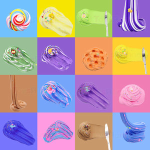Ice Cream Clay Slime Unicorn Toys Set Non-toxic Glue Supplies Charms Activator DIY Slime Making Kit Colorful <strong>Kids</strong> Girls Boys - Product Image 5