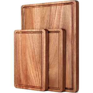 Juego <span class=keywords><strong>de</strong></span> Tablas <span class=keywords><strong>de</strong></span> <span class=keywords><strong>Cortar</strong></span> <span class=keywords><strong>de</strong></span> Madera <span class=keywords><strong>de</strong></span> Acacia <span class=keywords><strong>con</strong></span> Compartimento para Jugos y Asa, Apto para el Juego <span class=keywords><strong>de</strong></span> Tablas Duraderas <span class=keywords><strong>de</strong></span> la Cocina - Product Image 1