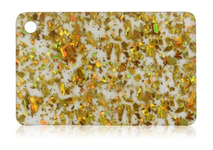 Hoja acrílica <span class=keywords><strong>con</strong></span> purpurina colorida, hoja de plástico de <span class=keywords><strong>corte</strong></span> láser DIY de 3mm <span class=keywords><strong>con</strong></span> diseño decorativo incrustado en escamas - Product Image 2
