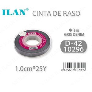 Nastro in raso ILAN 1,0 cm x 25Y Grigio Denim D-42 - Product Image 3