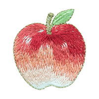 Patch brodé thermocollant dégradé de couleur de haute qualité, motif pomme, petits patchs brodés mignons pour vêtements, personnalisation possible