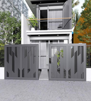 Portail coulissant en alliage d'aluminium, portail automatique électrique pour allée, portail de sécurité pour villa, portail coulissant en aluminium sur mesure