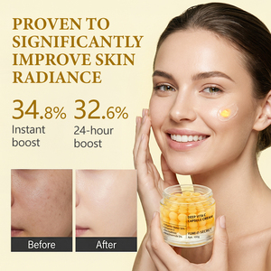 Crème hydratante visage et <span class=keywords><strong>l</strong></span>èvres au liposome de vitamine C dorée, anti-rides et anti-taches, marque privée OEM, vente chaude - Product Image 1
