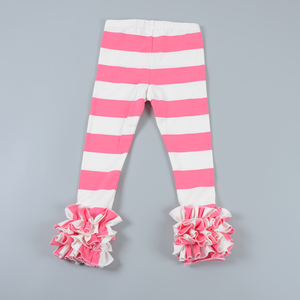 Nuovissimi Leggings per Ragazze in Cotone Carini <span class=keywords><strong>a</strong></span> <span class=keywords><strong>Righe</strong></span> Viola con Effetto Ghiaccio - Product Image 2