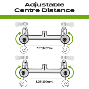 25&quot; Height <strong>Commercial</strong> Kitchen Sink Faucet Wall Mount with Pull Down <strong>Pre</strong>-<strong>Rinse</strong> <strong>Sprayer</strong> for Restaurant Industrial Sink - Product Image 2