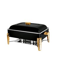 Chauffe-Plat Commercial en Acier Inoxydable Argenté 9L, Réchaud à Alcool pour Buffet, Hôtel, Restaurant, Cuisine - Réponse Rapide