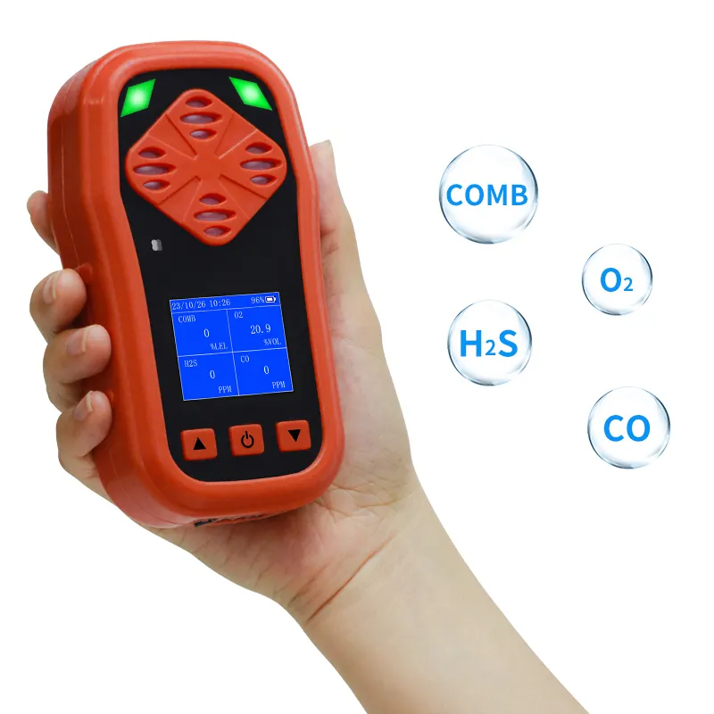 Sensor HONEYWELL Monitor de gas Pantalla digital Portátil 4 en 1 Detector de gas múltiple