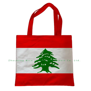 Chất lượng cao lebanese nước cờ quốc gia double side 16 "x 14" Túi xách <span class=keywords><strong>tonga</strong></span> Tote Bag - Product Image 1