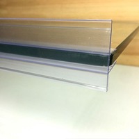 Porte-étiquette d'étagère en fil de fer porte-étiquette en plastique noir pour double fil refroidisseur étagère d'épicerie porte-étiquettes