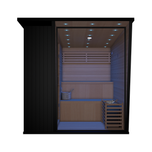 Kit de sala de <span class=keywords><strong>sauna</strong></span> finlandesa tradicional para exteriores DIY fácil para <span class=keywords><strong>spa</strong></span> en casa, calentador de <span class=keywords><strong>sauna</strong></span> de ahorro de energía de calentamiento rápido - Product Image 1
