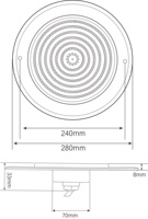 Projecteur LED RGB mural pour piscine AC 12V IP68 étanche en acier inoxydable 316SS, télécommandé, blanc, dimmable, garantie 2 ans
