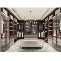 CBMmart – Dressing de luxe en forme de U avec coiffeuse et tiroirs