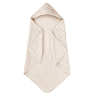 Muslin Cotton Baby Hooded Towel Baby Towels Newborn Essential 2 Pack 32x32 Inch Soft Absorbent Bath Towel for Infants Toddlers